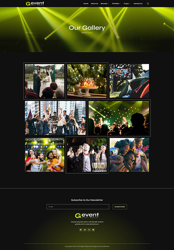 Gevent Event Agency Elementor Template Kit by Rometheme ThemeForest